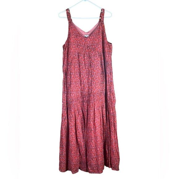 Joie Tea Rose Tiered Sleeveless Summer Maxi Linec Dress Size Large 📦 - Picture 2 of 14